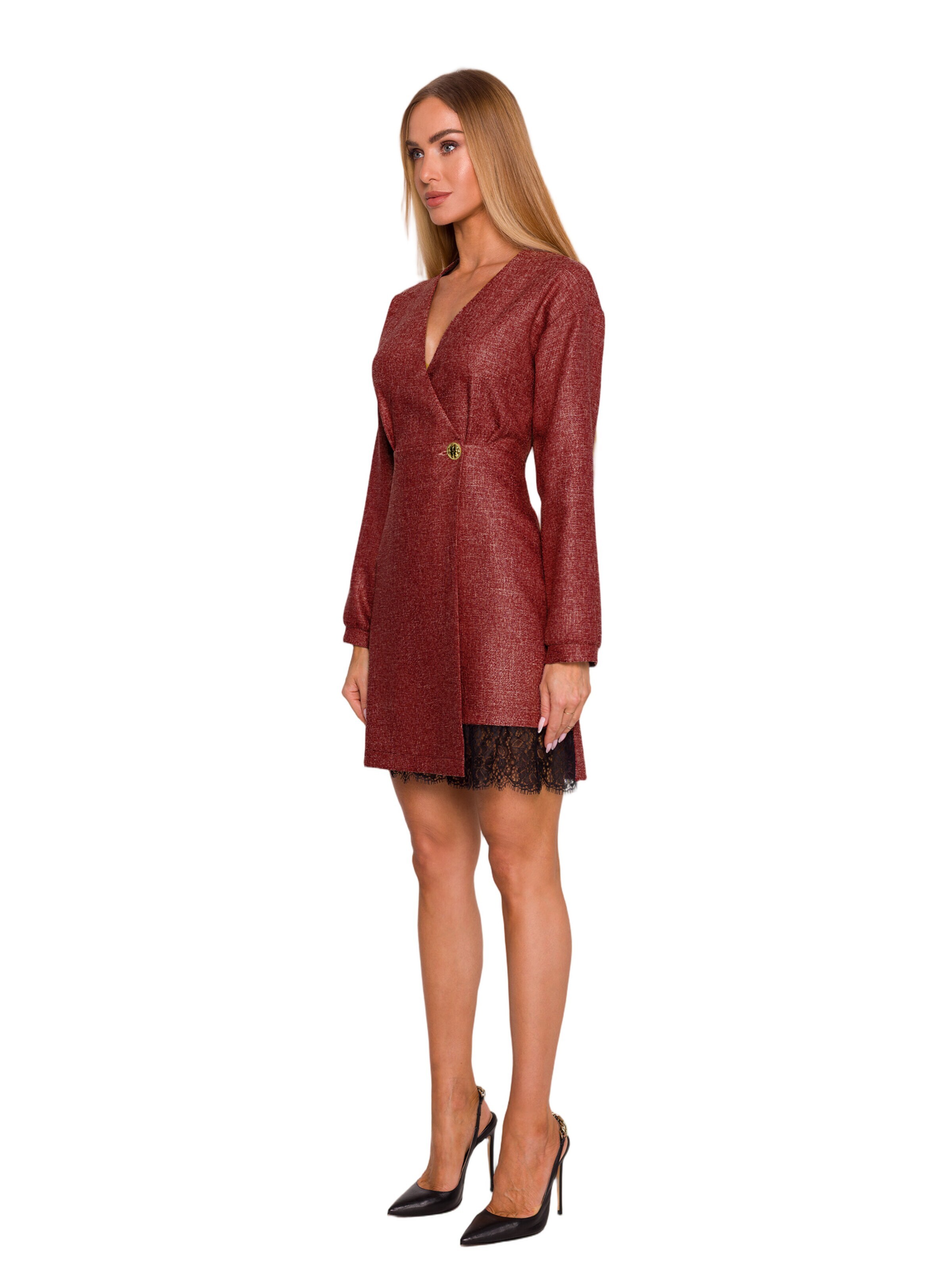 Rochie 'Sukienka tweedowa z koronką' de la made of emotion pe roșu