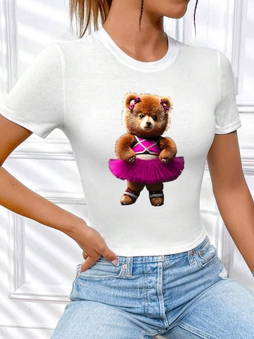 RMK Shirt 'Cat Katze' in White