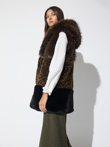 Cardigan Lola Casademunt en marron : sur le côté