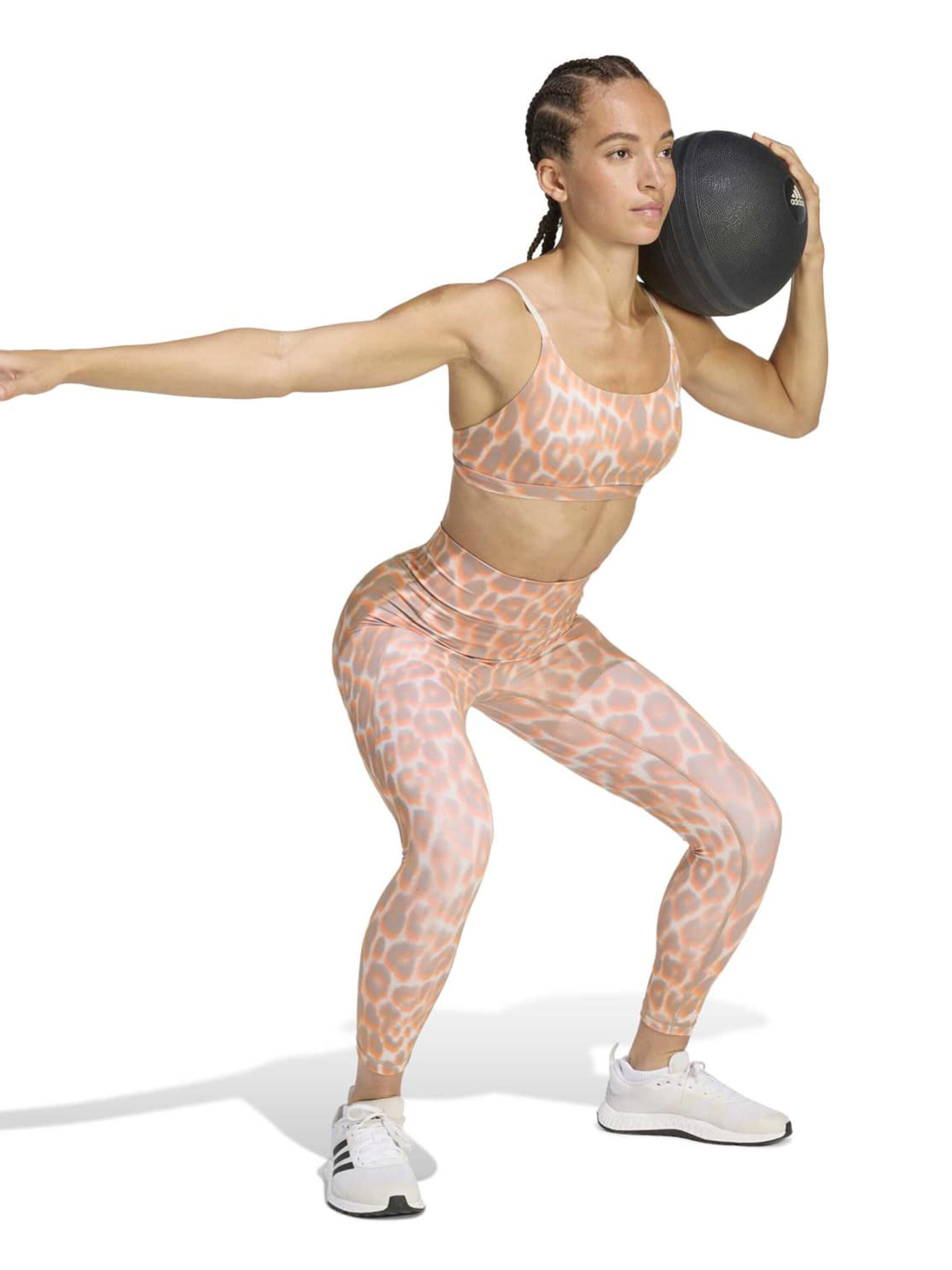 ADIDAS PERFORMANCE Bustier Sport bh 'OPT' in Grijs: voorkant