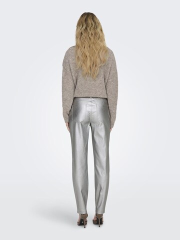 ONLY Regular Broek in Zilver