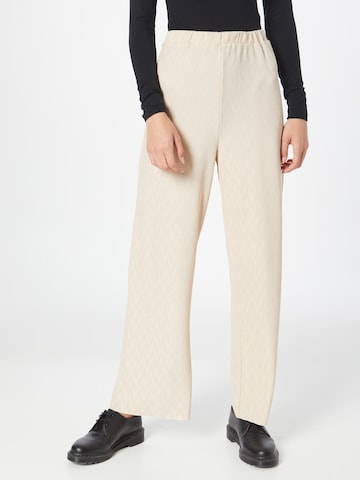 ABOUT YOU Loose fit Trousers 'Janett' in Beige: front