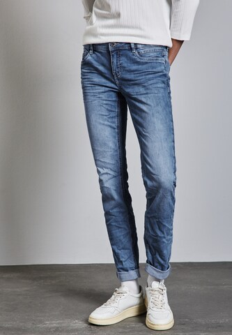 STREET ONE Regular Jeans im Casual Fit in Blau: Vorderseite