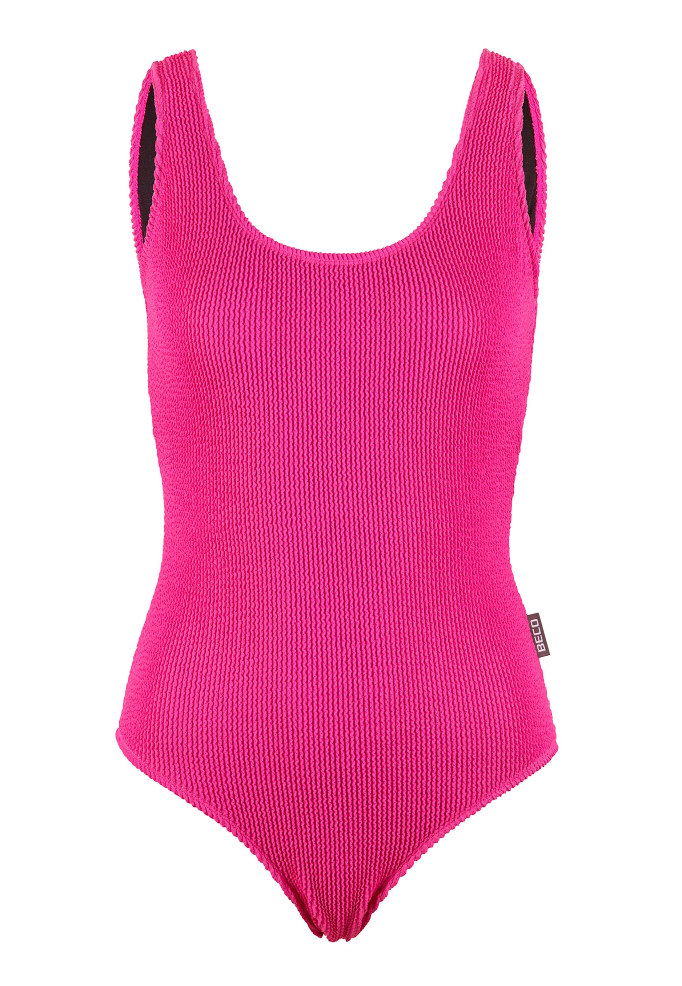 BECO the world of aquasports Bustier Badpak 'Crinkle Classic' in Roze: voorkant