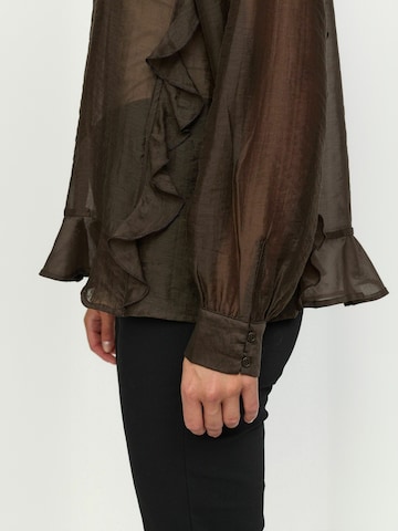 Soft Rebels Shirts ' SRRachel ' i brun: side