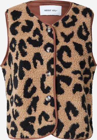 ABOUT YOU Knitted Vest 'Alexis' in Brown: front