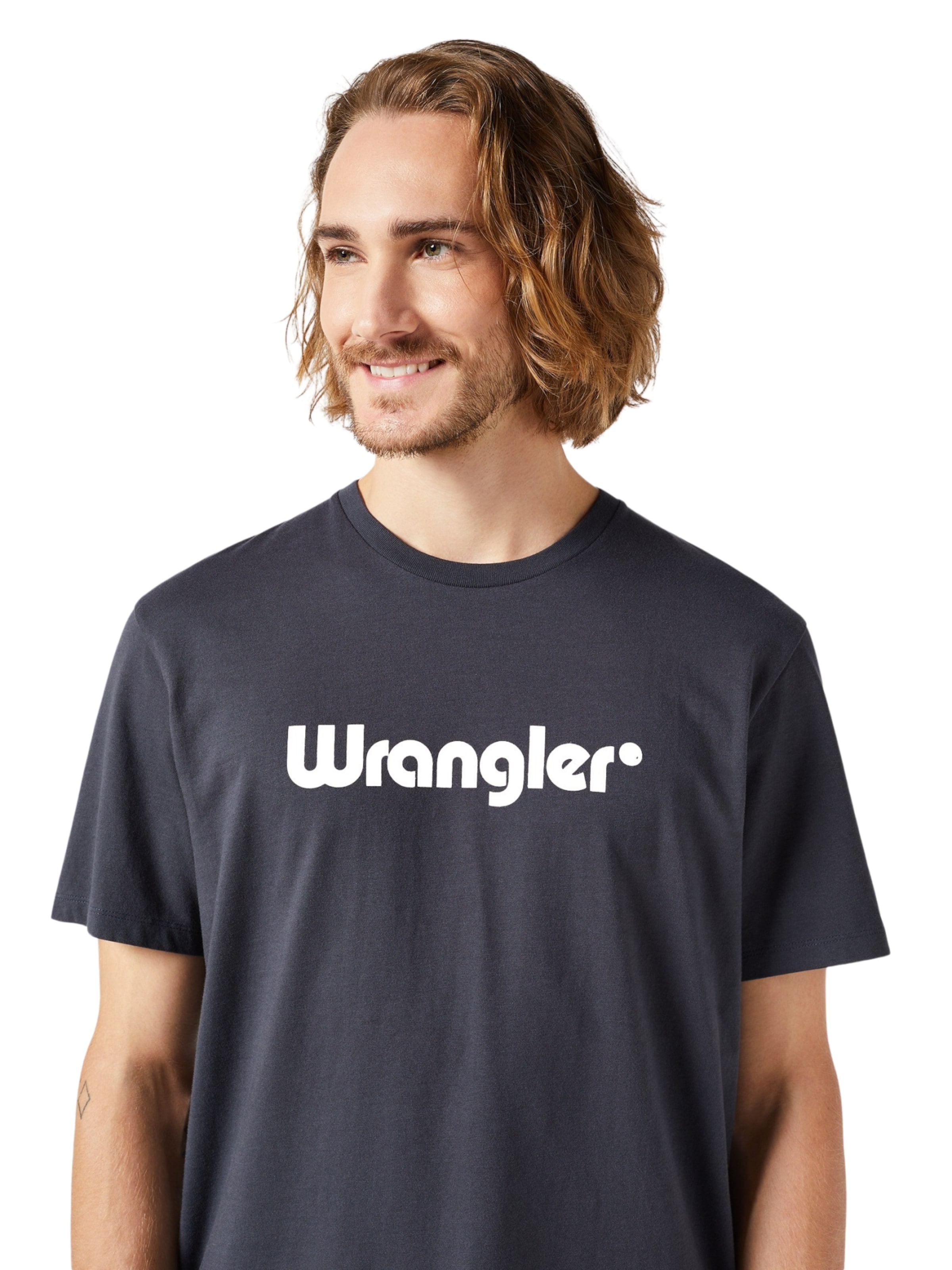 WRANGLER Тениска 'LOGO TEE' в черно