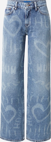 HUGO Loosefit Farkut 'Gamala_B' värissä sininen: etupuoli