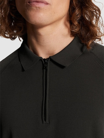 CAST IRON Pullover 'Polo shirt with raglan sleeves and zipper closure' i grå