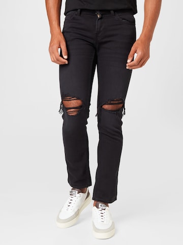 Coupe slim Jean HOLLISTER en noir : devant