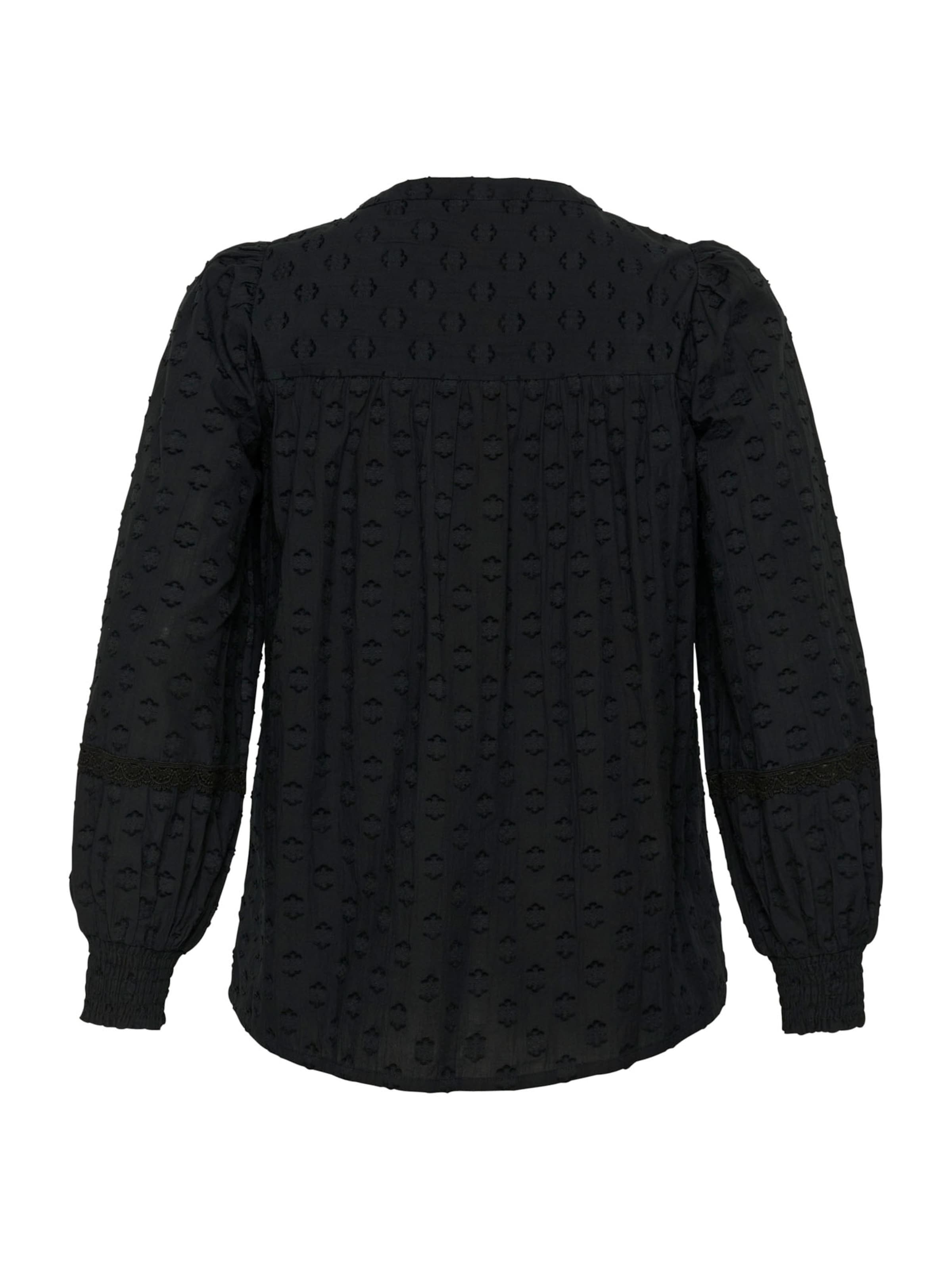 KAFFE CURVE Bluse 'Loulou' in Schwarz