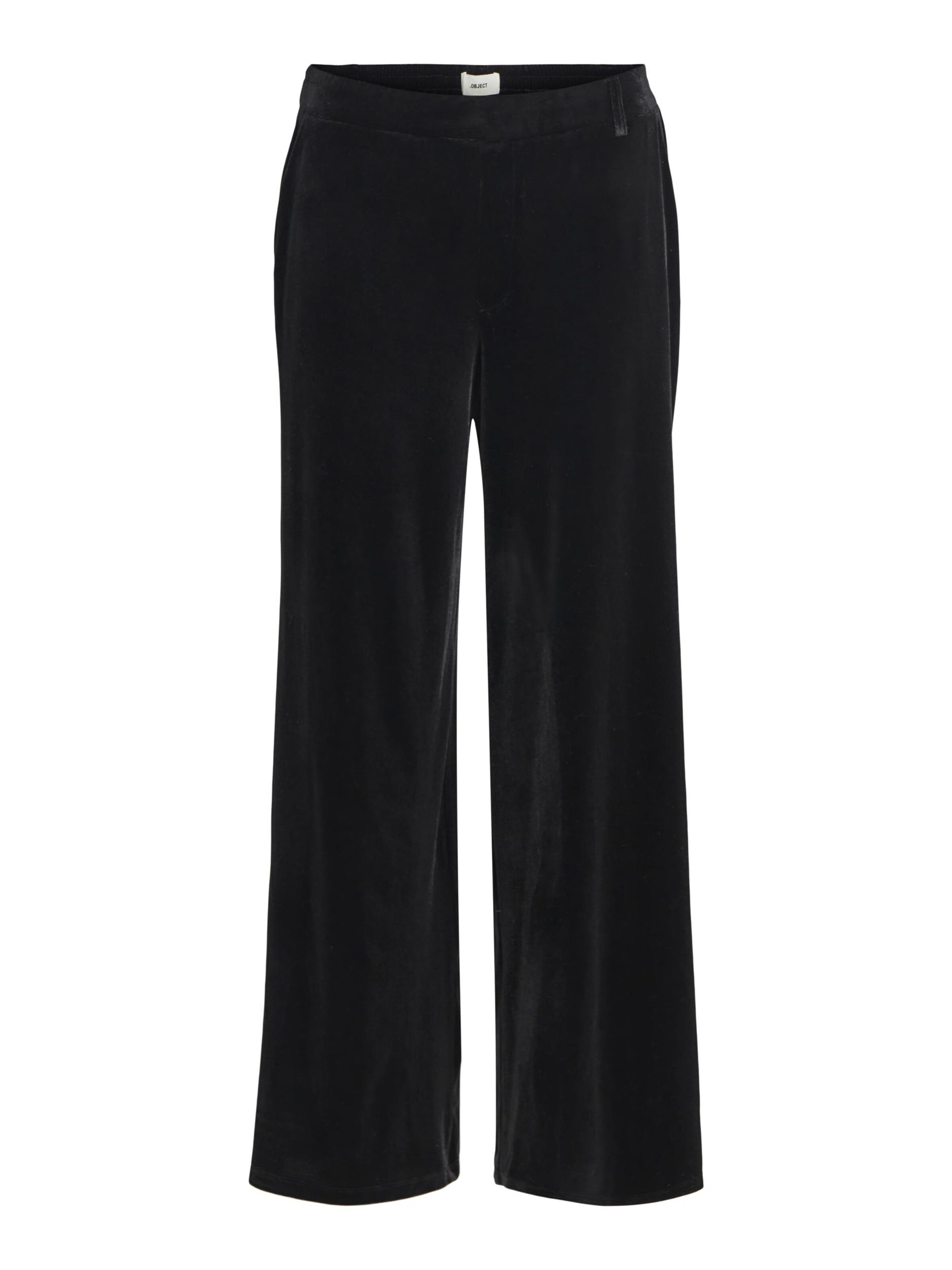 OBJECT Regular Trousers 'Lisa' in Black: front