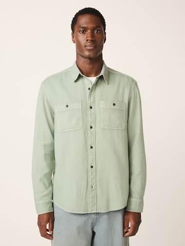 Next Regular fit Button Up Shirt in Green: front