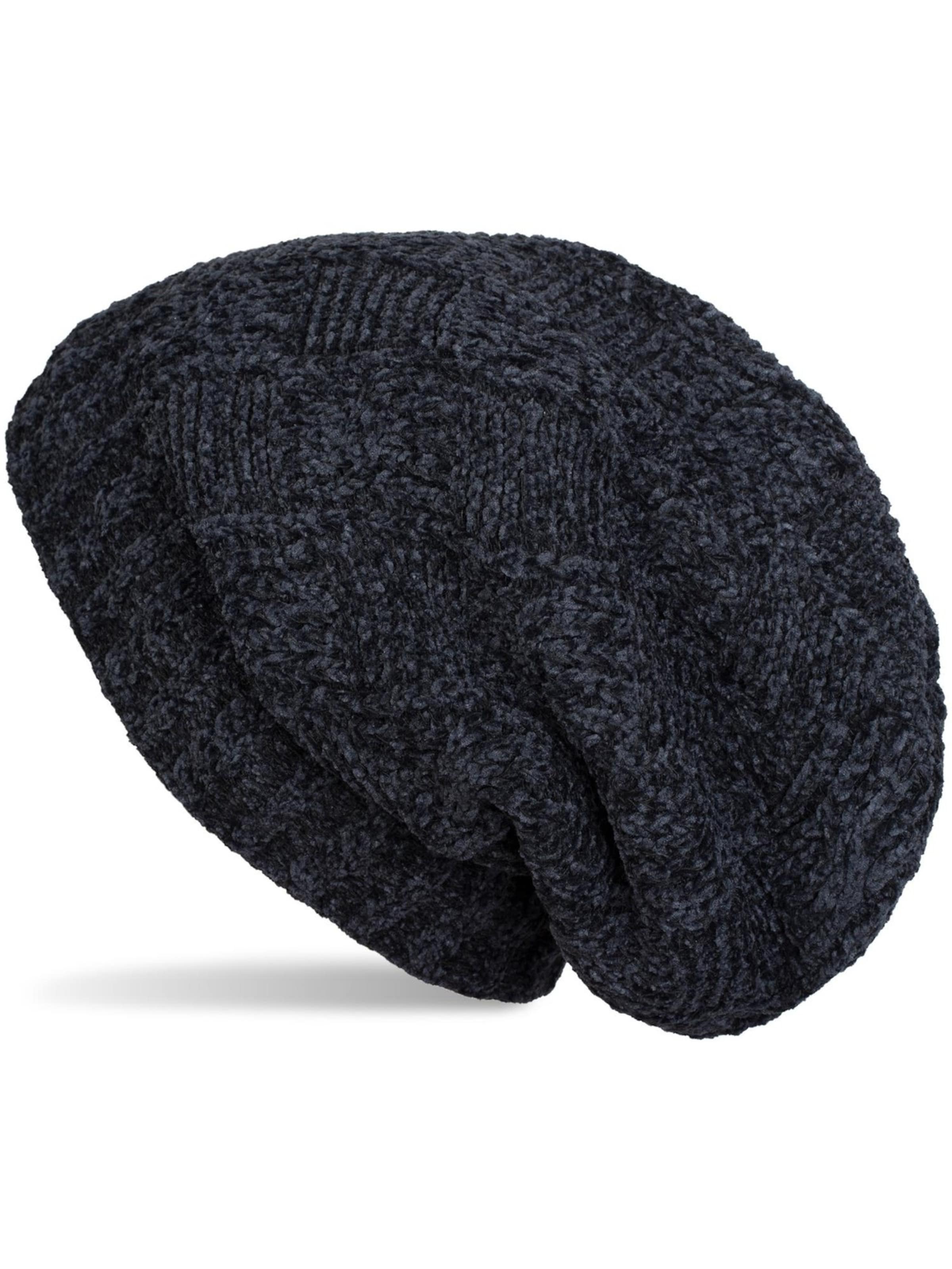 styleBREAKER Beanie 'Chenille Beanie Mütze mit Flecht Muster' in Night blue, Item view