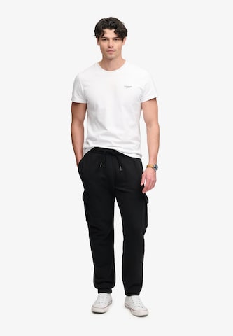 Superdry & Co Tapered Cargobroek in Zwart