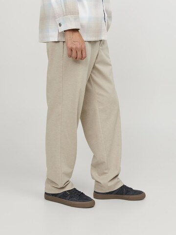 JACK & JONES Regular Trousers with creases 'JJKARL' in Grey