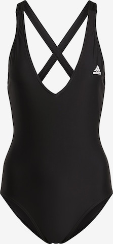ADIDAS SPORTSWEAR Trojúhelníková Sportovní plavky '3-Stripes' – černá: přední strana