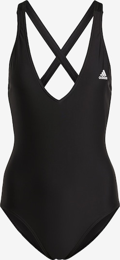 ADIDAS SPORTSWEAR Sportsbadedrakt '3-Stripes' i svart / hvit, Produktvisning