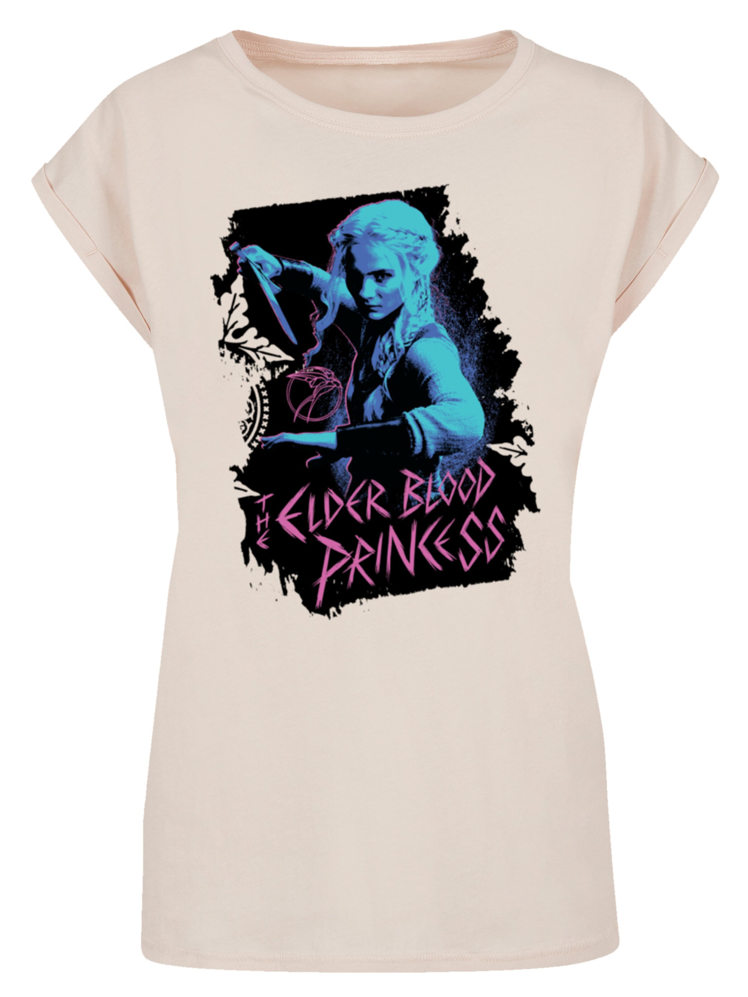 T-shirt F4NT4STIC en beige : devant