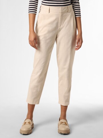 apriori Regular Bundfaltenhose in Beige: Vorderseite
