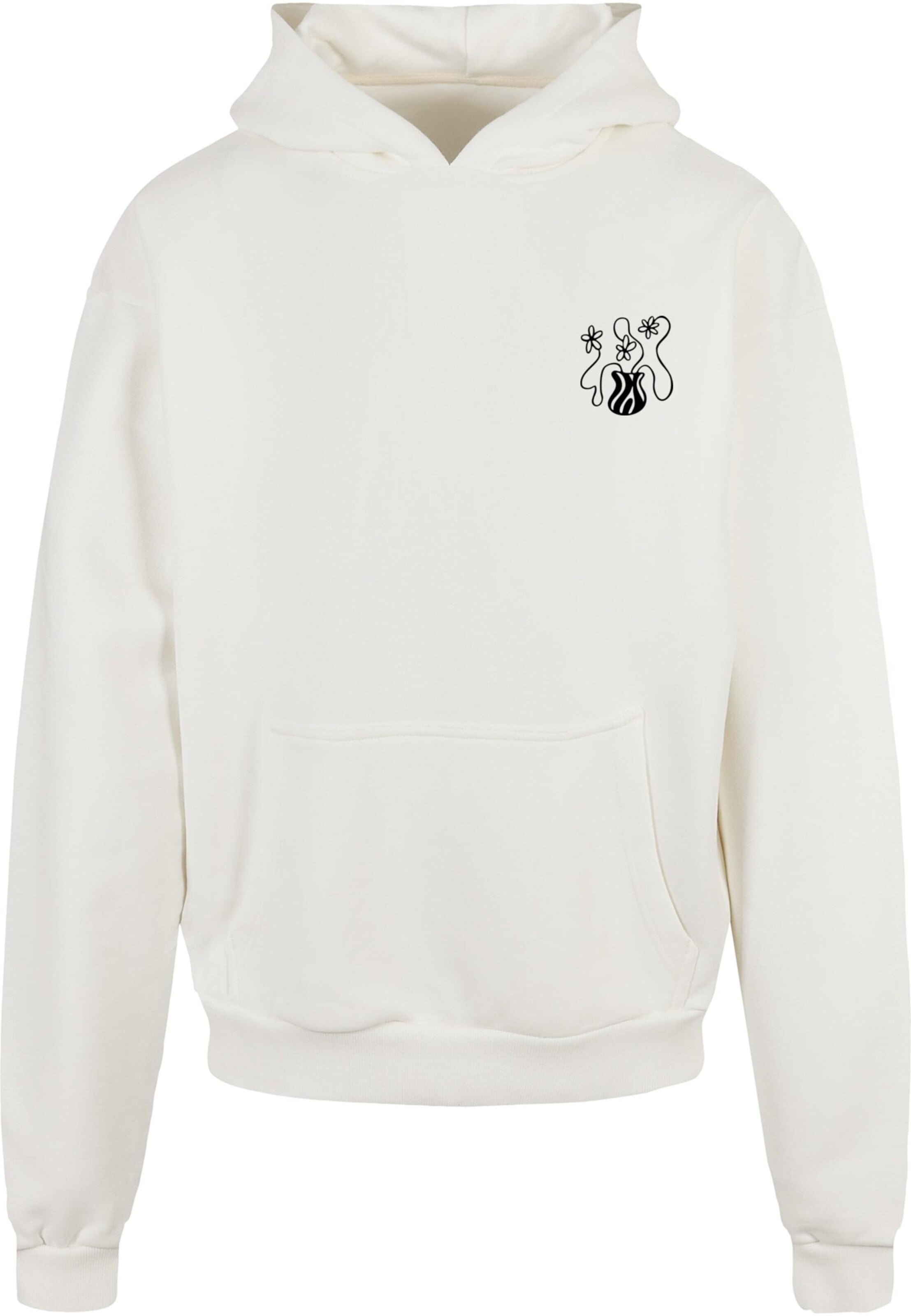 Merchcode Sweatshirt 'Flower Bloom' in Wit: voorkant