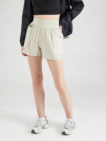 UNDER ARMOUR Regular Workout Pants 'Run Trail' in Beige: front