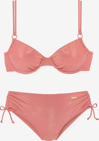 Invisible Bikini LASCANA en rose : devant