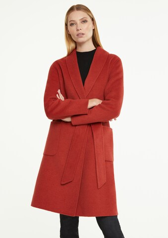 COMMA Regular Between-Seasons Coat in Red: front