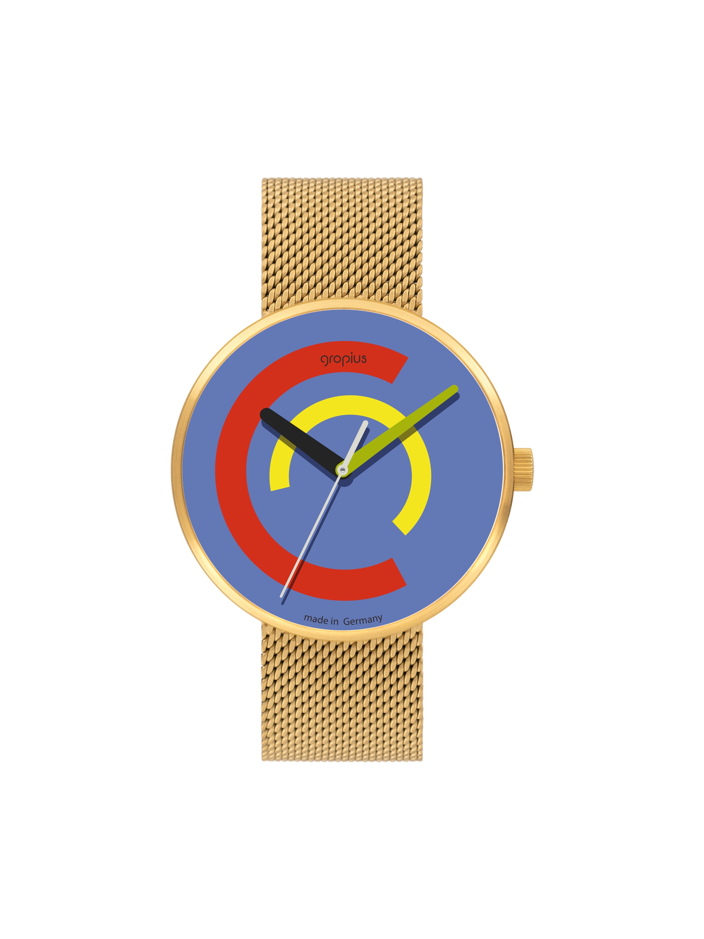 WALTER GROPIUS Analog Watch 'CENTUM' in Gold, Item view