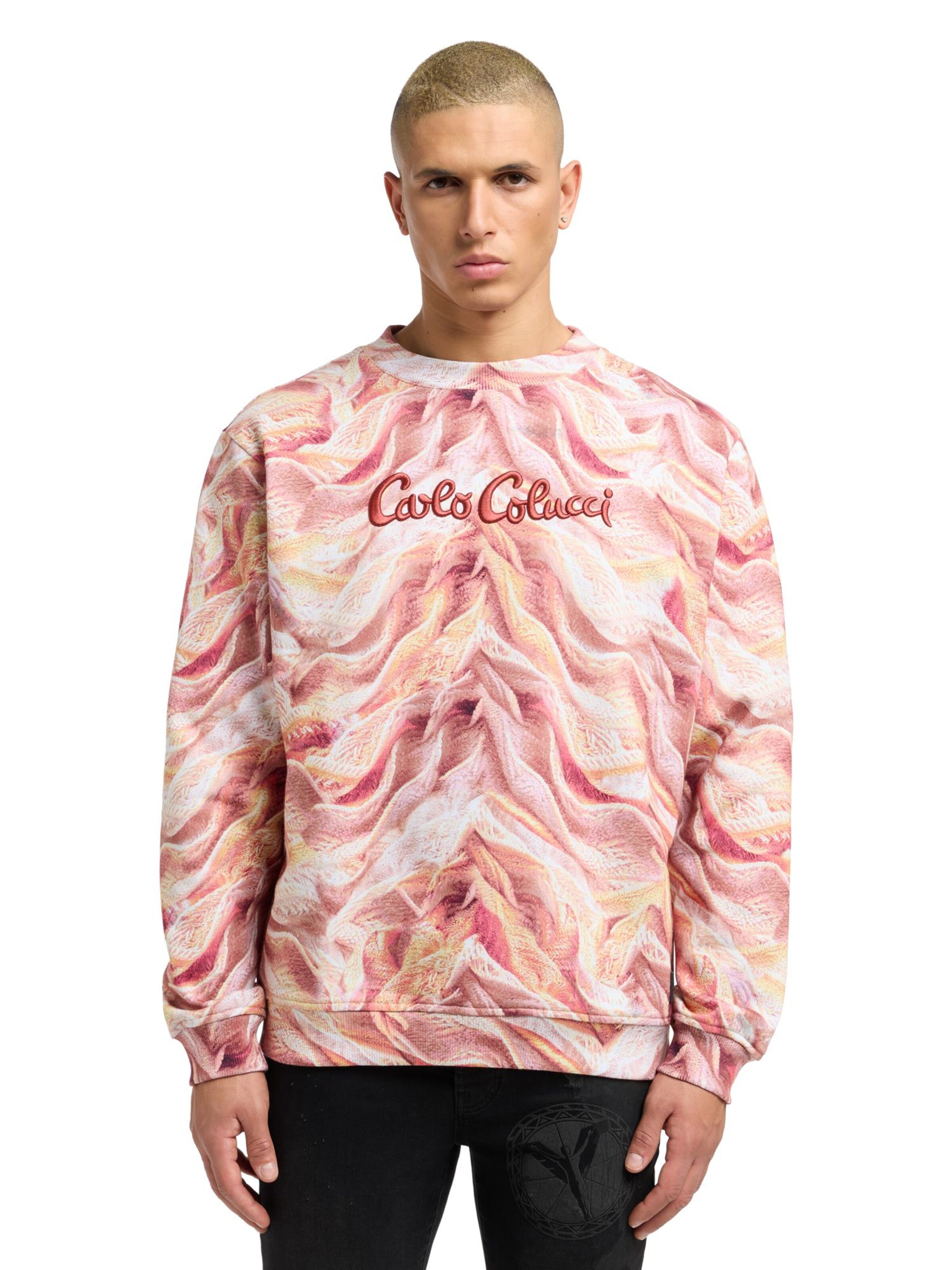 Carlo Colucci Sweatshirt 'Dotti' in Pink: Vorderseite