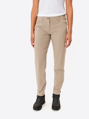 VAUDE Slim fit Outdoor Pants 'Skomer II' in Beige: front