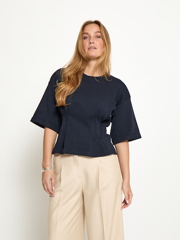 minus - Top 'Juniana' en azul: frente