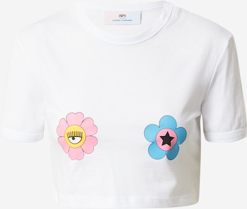 Chiara Ferragni - Camisa 'EYE DAISY' em branco: frente