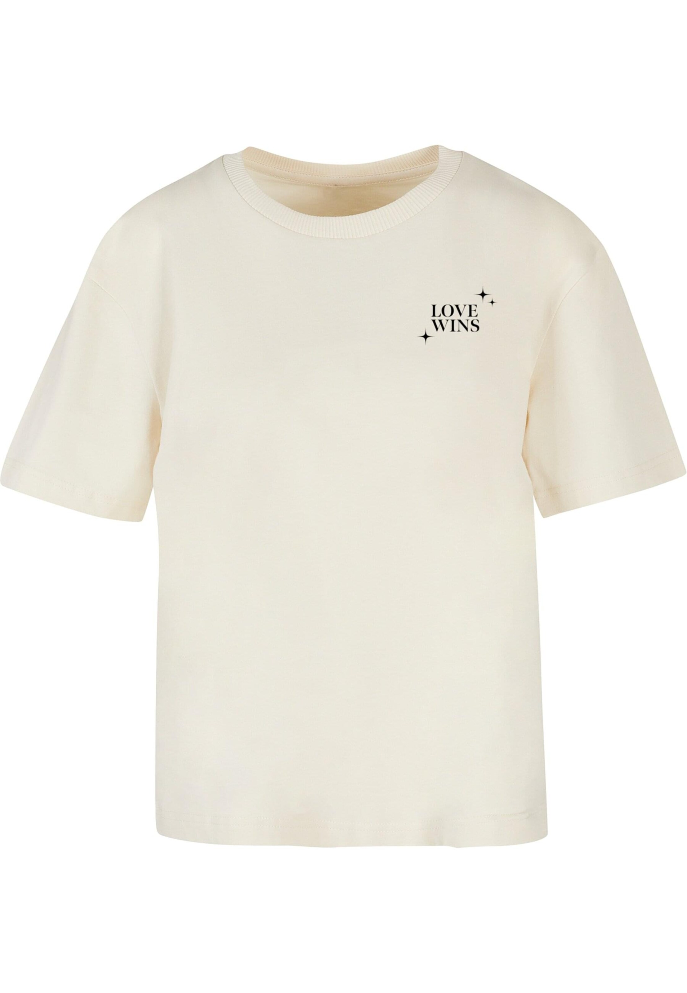 T-shirt 'Gradient Heart Pride' Mister Tee en beige : devant