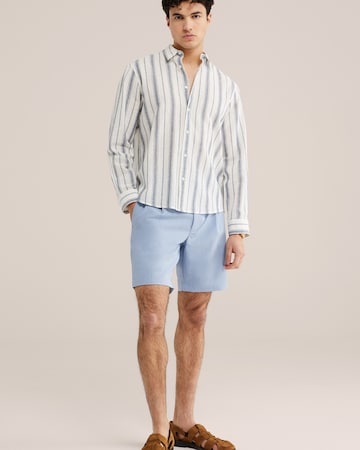 WE Fashion Tavaline suurus Triiksärk, värv sinine