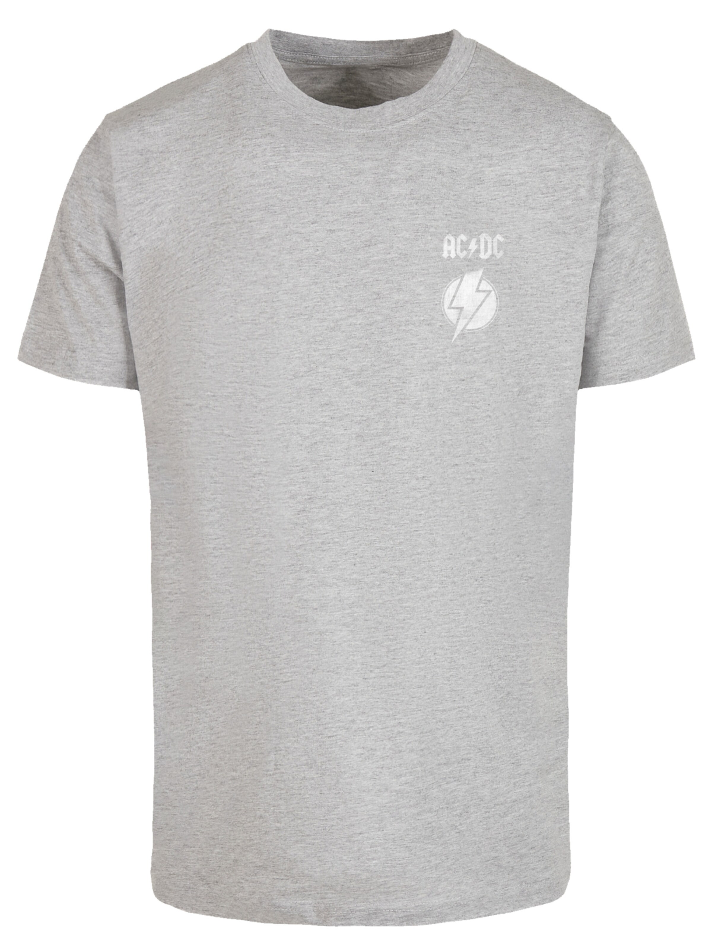 F4NT4STIC T Shirt 'ACDC Lightning Bolt' in Grau: Vorderseite