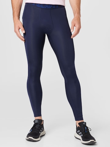 ADIDAS PERFORMANCE Skinny Workout Pants 'Techfit Long' in Blue: front