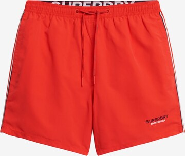 Superdry Board Shorts in Red: front