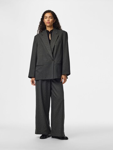 PIECES Wide leg Broek 'PCFalka' in Grijs