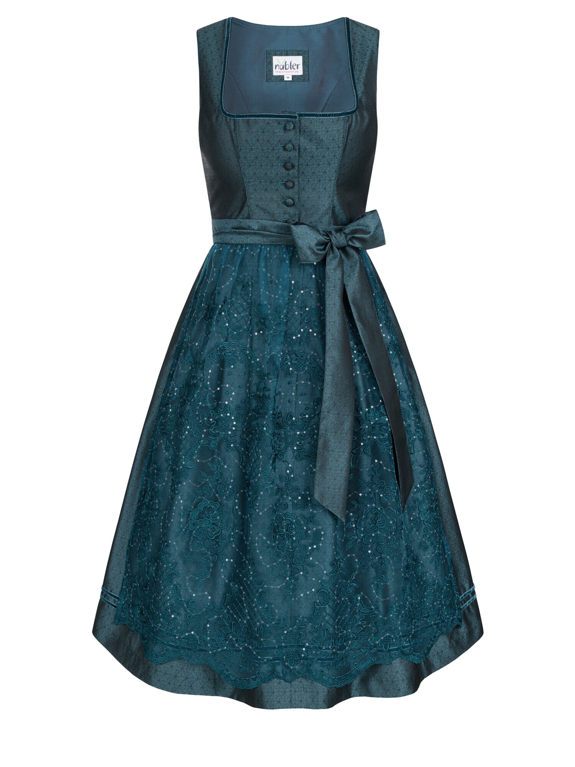 Trachtenhof Nübler Dirndl 'Midi Dirndl Kerala'‌ in Blau: Vorderseite