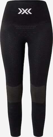 X-BIONIC Skinny Spodnie sportowe 'ENERGIZER 4.0' w kolorze czarny: przód