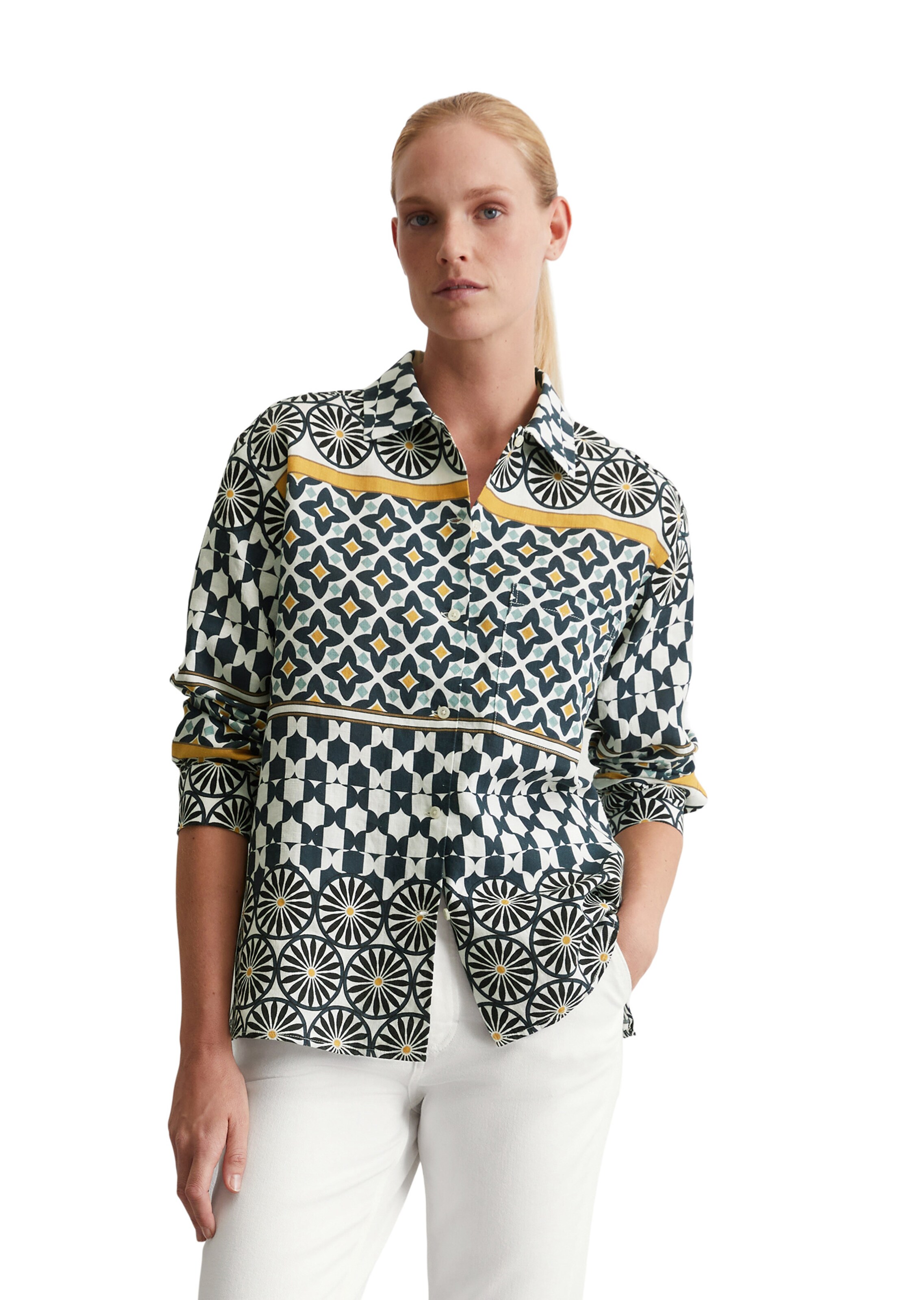 Marc O'Polo Bluse in Grün: Vorderseite