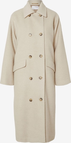 Manteau mi-saison SELECTED FEMME en beige : devant