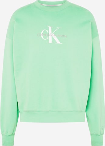 Calvin Klein Jeans - Sudadera en verde: frente