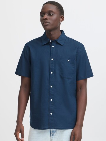 Coupe regular Chemise ' BHBAY LINEN ' BLEND en bleu