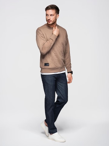 Sweat-shirt Ombre en beige