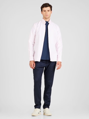 Hackett London Slim fit Button Up Shirt in Pink