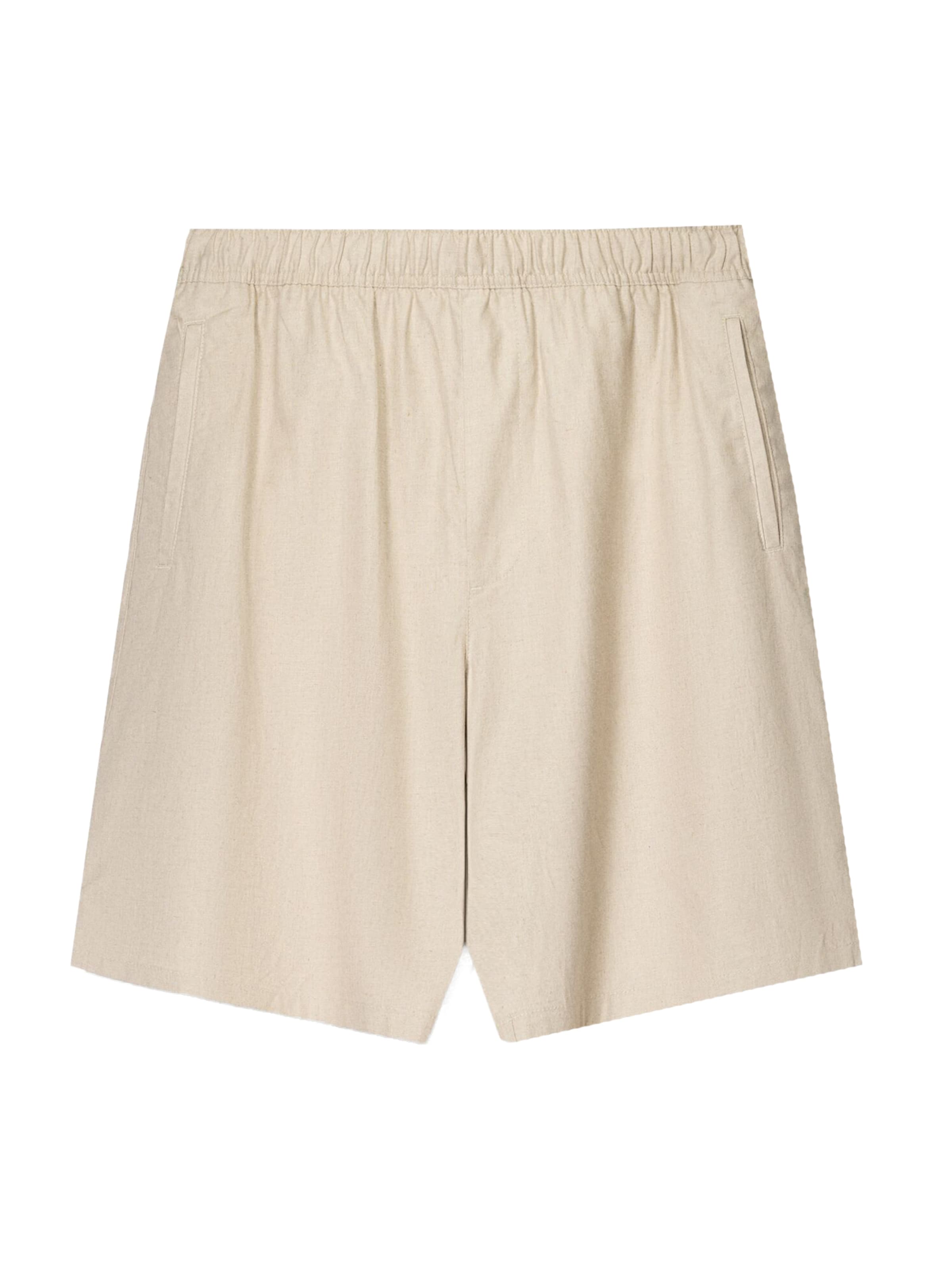 Bershka Loosefit Shorts in Beige: Vorderseite