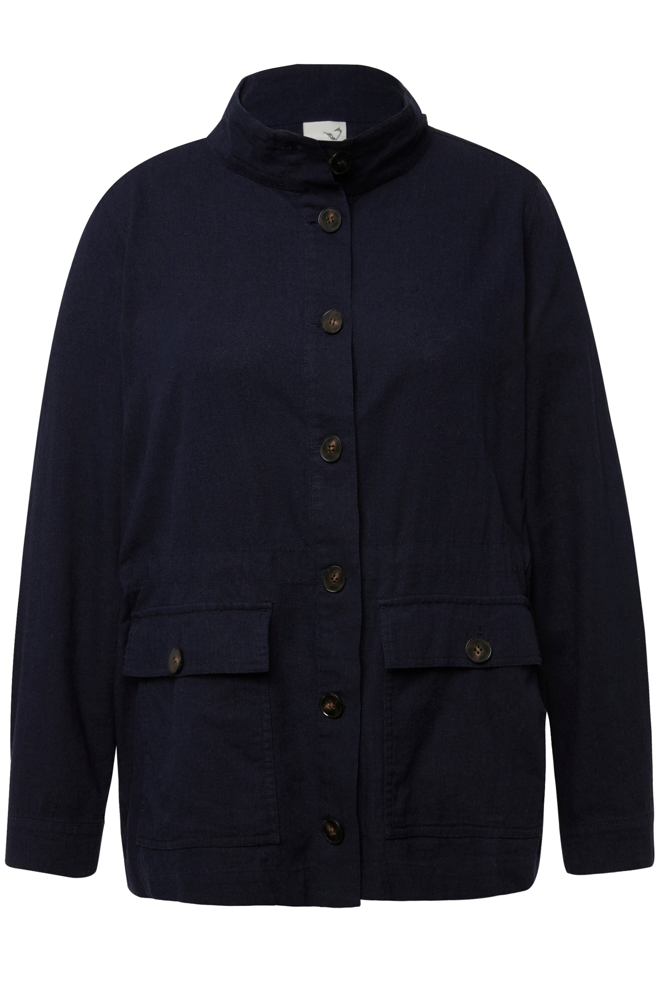 Ulla Popken Tussenjas in Blauw: voorkant