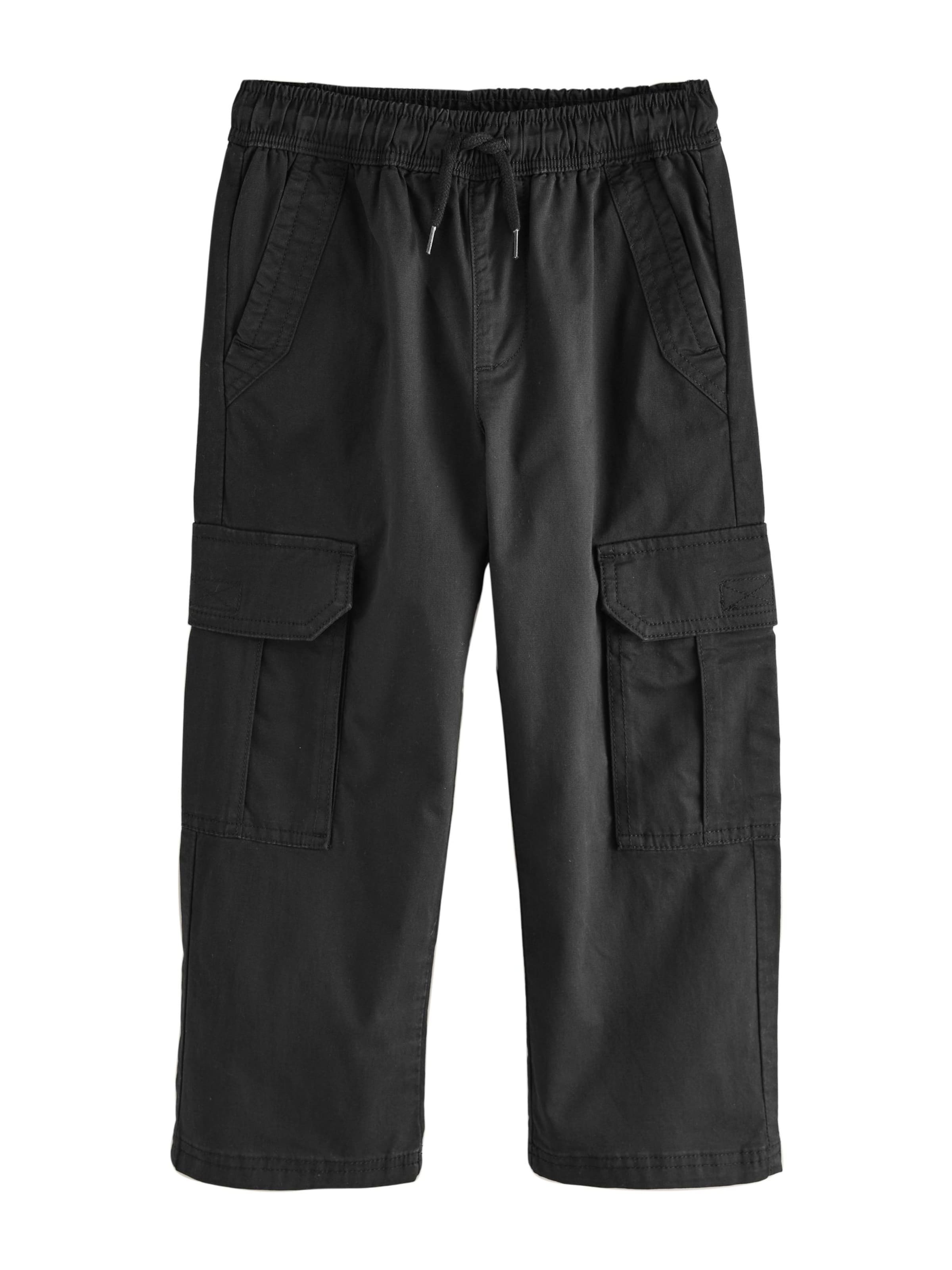 Wide leg Pantaloni de la Next pe negru: față